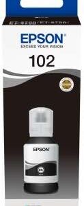 Epson 102 Negro Botella de Tinta Pigmentada Original - C13T03R140
