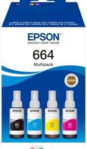 Epson 664 Pack de 4 Botellas de Tinta Originales C13T664640