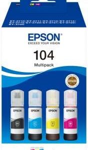 Epson 104 Pack de 4 Botellas de Tinta Originales - C13T00P640