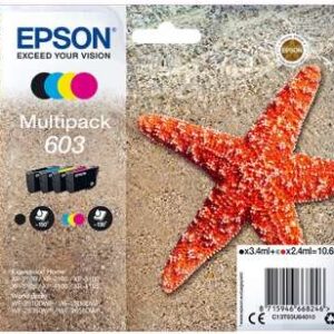 Epson 603 Pack de 4 Cartuchos de Tinta Originales - C13T03U64010