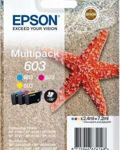 Epson 603 Pack de 3 Cartuchos de Tinta Originales - Cyan, Magenta, Amarillo - C13T03U54010