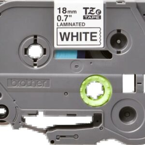 Brother TZe241 Cinta Laminada Original de Etiquetas - Texto negro sobre fondo blanco - Ancho 18mm x 8 metros