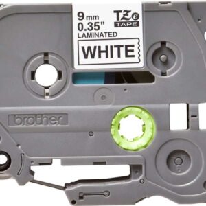 Brother TZe221 Cinta Laminada Original de Etiquetas - Texto negro sobre fondo blanco - Ancho 9mm x 8 metros