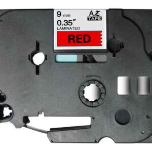 Brother TZe421 Cinta Laminada Generica de Etiquetas - Texto negro sobre fondo rojo - Ancho 9mm x 8 metros