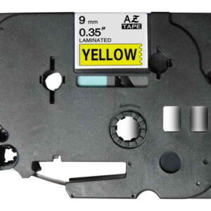 Brother TZe621 Cinta Laminada Generica de Etiquetas - Texto negro sobre fondo amarillo - Ancho 9mm x 8 metros