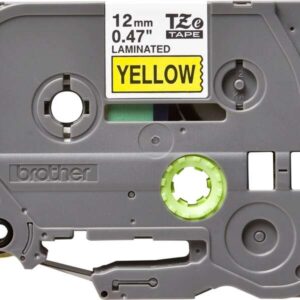 Brother TZe631 Cinta Laminada Original de Etiquetas - Texto negro sobre fondo amarillo - Ancho 12mm x 8 metros