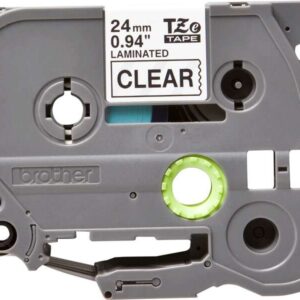 Brother TZe151 Cinta Laminada Original de Etiquetas - Texto negro sobre fondo transparente - Ancho 24mm x 8 metros