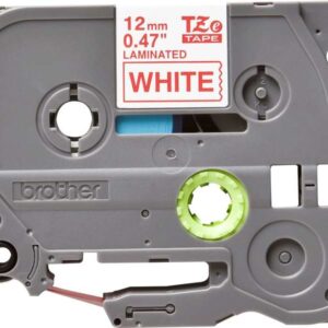 Brother TZe232 Cinta Laminada Original de Etiquetas - Texto rojo sobre fondo blanco - Ancho 12mm x 8 metros