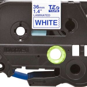 Brother TZe263 Cinta Laminada Original de Etiquetas - Texto azul sobre fondo blanco - Ancho 36mm x 8 metros