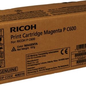Ricoh PC600 Magenta Cartucho de Toner Original - 408316/P C600M