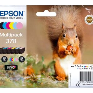 Epson 378 Pack de 6 Cartuchos de Tinta Originales - C13T37884010