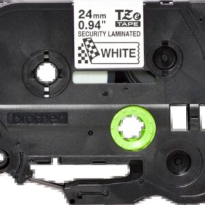 Brother TZeSE5 Cinta Laminada de Seguridad Original de Etiquetas - Texto negro sobre fondo blanco - Ancho 24mm x 8 metros