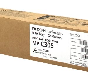 Ricoh Aficio MP-C305/MP-C305SPF Cyan Cartucho de Toner Original - 842082/841595/MPC305E