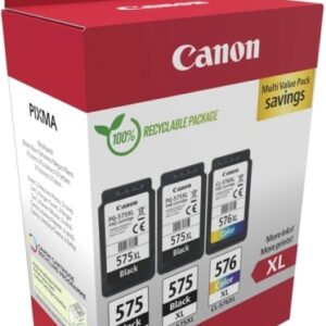 Canon PG575XL/CL576XL Multipack de 3 Cartuchos de Tinta Originales - 5437C004
