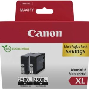 Canon PGI-2500XL Multipack de 2 Cartuchos de Tinta Originales Negro - 9254B011