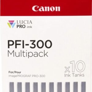 Canon PFI300 Pack de 10 Cartuchos de Tinta Originales - 4192C008