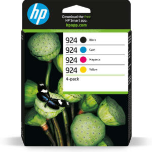 HP 924 Pack de 4 Cartuchos de Tinta Originales - 6C3Z1NE