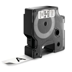 Dymo D1 45803 Cinta de Etiquetas Original para Rotuladora - Texto Negro sobre Fondo Blanco - Ancho 19mm x Largo 7m