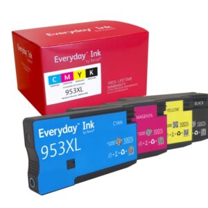 Xerox Everyday HP 953XL Pack de 4 Cartuchos de Tinta Remanufacturados - Reemplaza L0S70AE/F6U16AE/F6U17AE/F6U18AE/L0S58AE/F6U12AE/F6U13AE/F6U14AE (Chip reforzado contra actualizaciones)