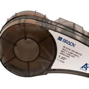 Brady M21-1250-427 Cinta de Etiquetas Original Vinilo Autolaminable - Texto Negro sobre Fondo Blanco - Ancho 31,75mm x 4,30m